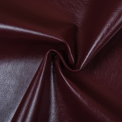 Ткань Дерматин (Кожзам) для мебели, цвет Бордовый (на отрез)  в Саратове