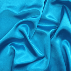 *Ткань Атлас-сатин, цвет Голубой (на отрез)  в Саратове