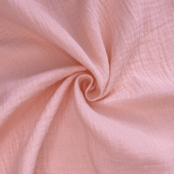 Ткань Муслин Жатый,  Нежно-Розовый   в Саратове
