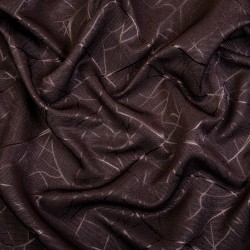 Ткань Блэкаут для штор &quot;Ледовое тиснение цвет Темно-Коричневый&quot; (на отрез)  в Саратове
