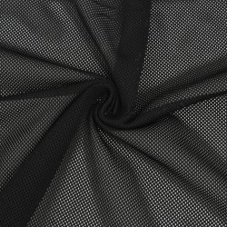 Трикотажная Сетка 75 г/м2, цвет Черный (на отрез)  в Саратове