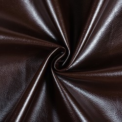 Ткань Дерматин (Кожзам) для мебели, цвет Темно-Коричневый (на отрез)  в Саратове