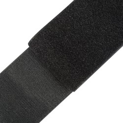 Контактная лента 100мм цвет Чёрный (велькро-липучка, на отрез)  в Саратове
