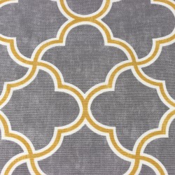 Интерьерная ткань Дак (DUCK), принт &quot;Орнамент на Сером&quot;   в Саратове