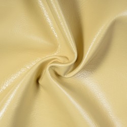 Ткань Дерматин (Кожзам) для мебели, цвет Кремовый (на отрез)  в Саратове