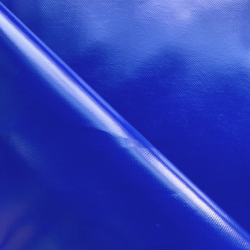 Ткань ПВХ 450 гр/м2, Синий (Ширина 160см), на отрез  в Саратове