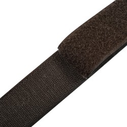 Контактная лента 40мм (38мм) цвет Тёмно-Коричневый (велькро-липучка, на отрез)  в Саратове