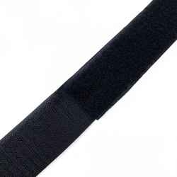 Контактная лента 40мм (38мм) цвет Черный (велькро-липучка, на отрез)  в Саратове